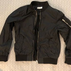 H&M - Boys Large Bomber Black Jacket Brand New